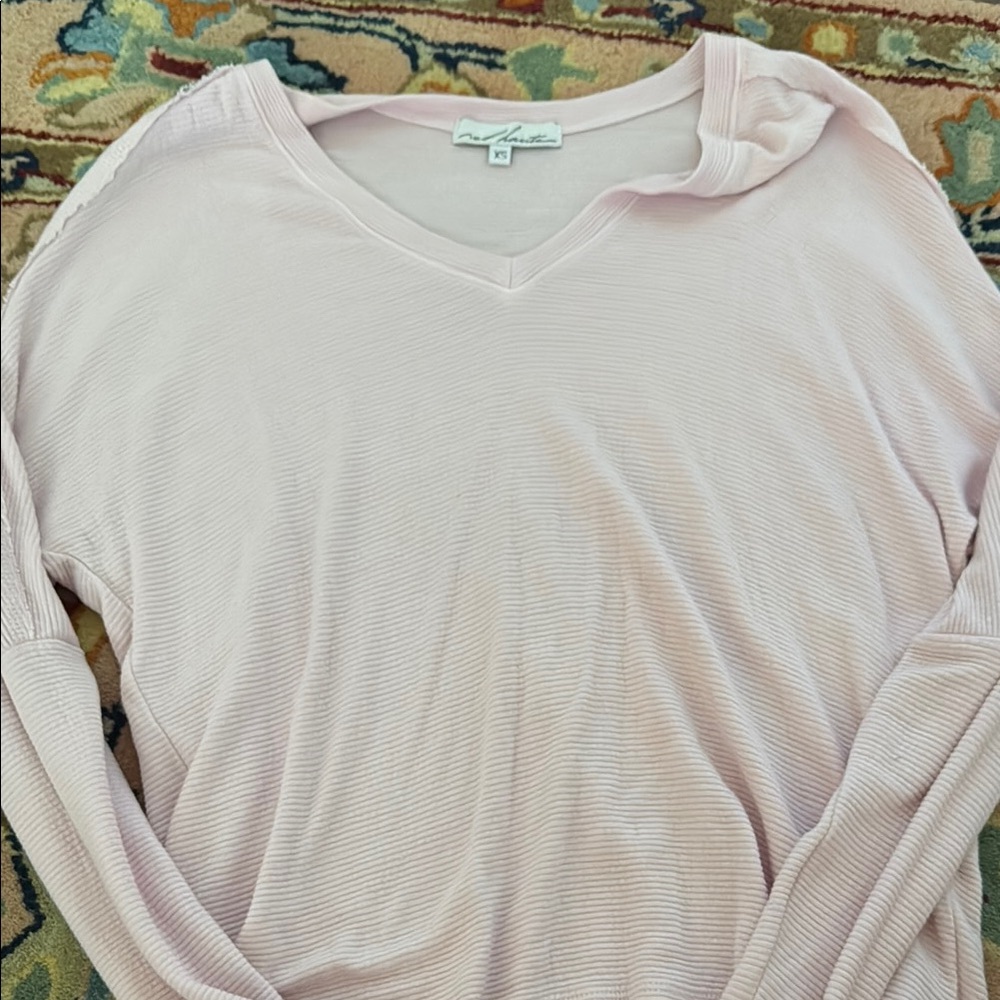 Pink V-Neck Women's Top